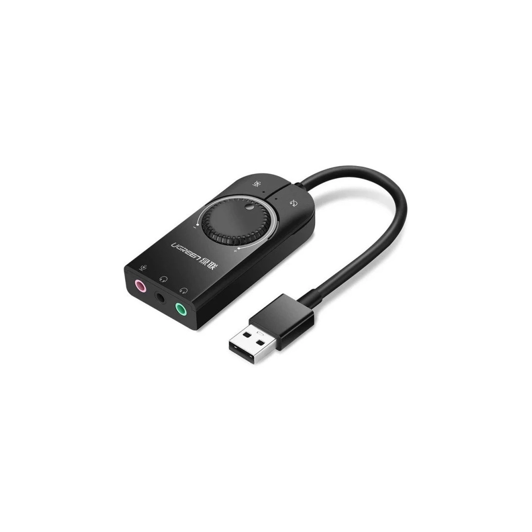 Звукова карта Ugreen CM129 USB Sound Card Black 40964