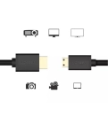 Кабель HDMI Ugreen HD108 miniHDMI to HDMI, 1.5 m, v2.0 UltraHD 4K-3D Black 11167