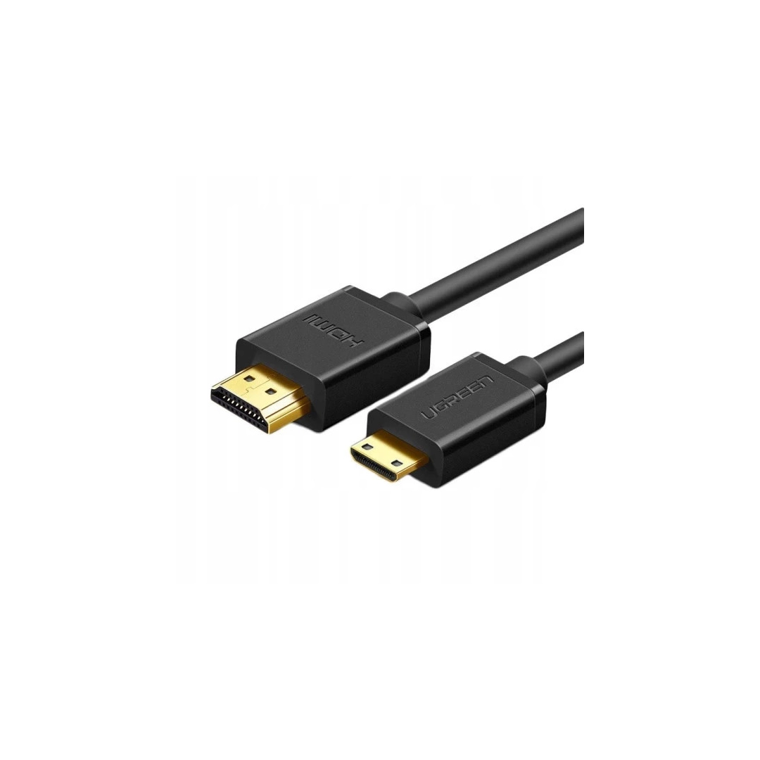Кабель HDMI Ugreen HD108 miniHDMI to HDMI, 1.5 m, v2.0 UltraHD 4K-3D Black 11167