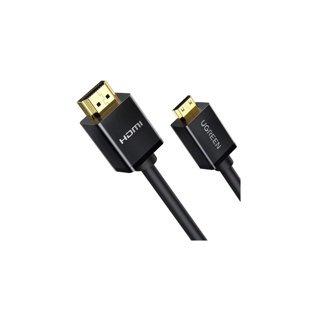 Кабель HDMI Ugreen HD108 miniHDMI to HDMI, 1.5 m, v2.0 UltraHD 4K-3D Black 11167