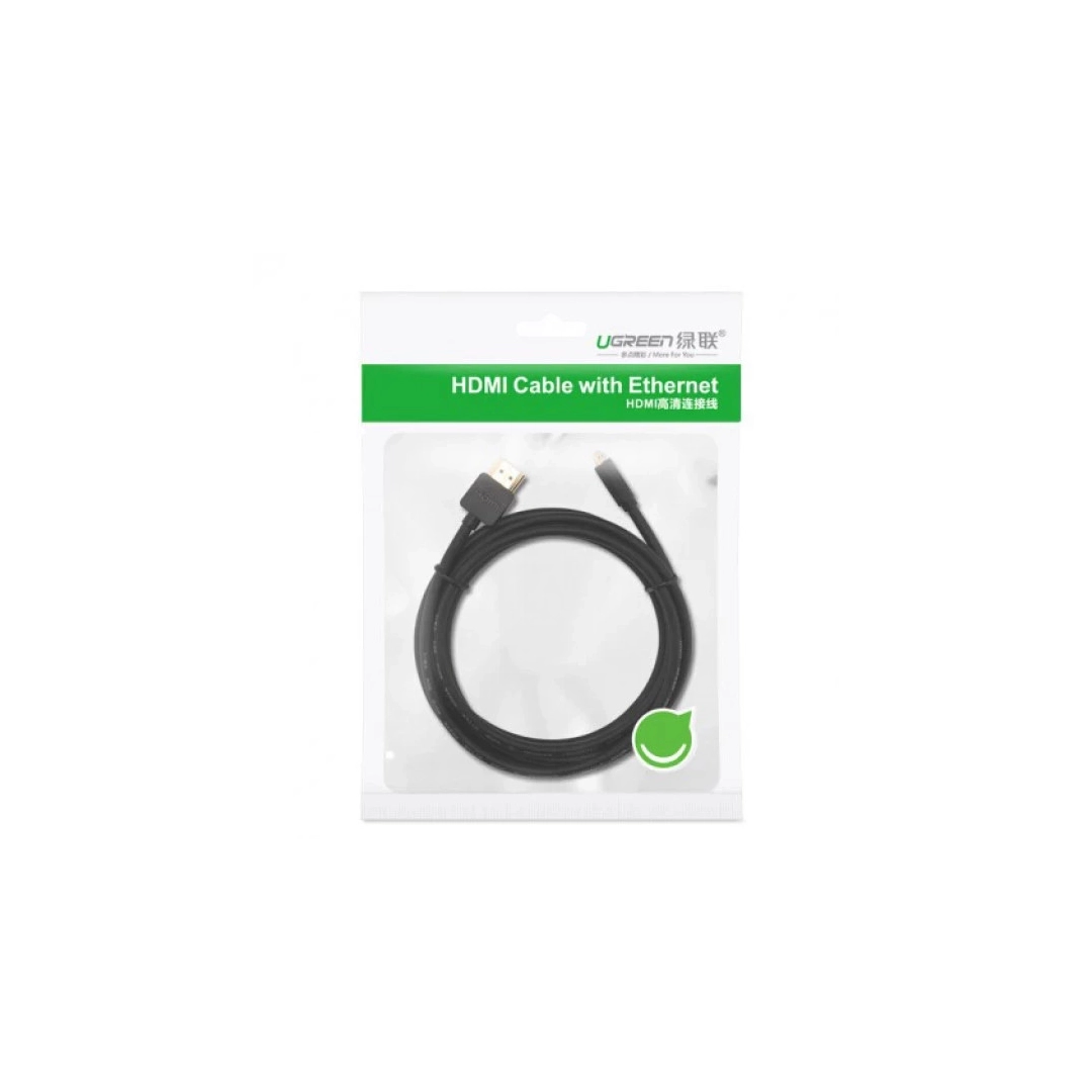 Кабель HDMI Ugreen HD127 microHDMI to HDMI, 3 m, v2.0 UltraHD 4K-3D Black 30104 Кабель HDMI Ugreen HD127 microHDMI to HDMI, 3 m, v2.0 UltraHD 4K-3D Black 30104