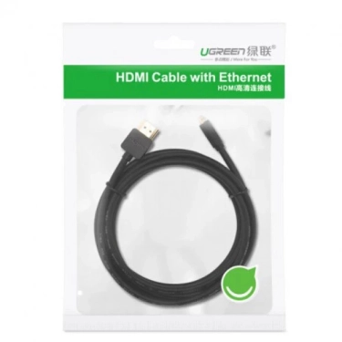 Кабель HDMI Ugreen HD127 microHDMI to HDMI, 3 m, v2.0 UltraHD 4K-3D Black 30104