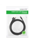 HDMI cable Ugreen HD127 microHDMI to HDMI, 3 m, v2.0 UltraHD 4K-3D Black 30104