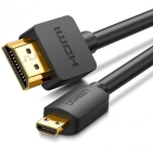 Кабель HDMI Ugreen HD127 microHDMI to HDMI, 2 m, v2.0 UltraHD 4K-3D Black 30103 Кабель HDMI Ugreen HD127 microHDMI to HDMI, 2 m, v2.0 UltraHD 4K-3D Black 30103