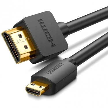 Кабель HDMI Ugreen HD127 microHDMI to HDMI, 2 m, v2.0 UltraHD 4K-3D Black 30103