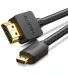 Кабель HDMI Ugreen HD127 microHDMI to HDMI, 2 m, v2.0 UltraHD 4K-3D Black 30103