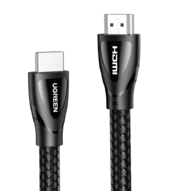Кабель HDMI Ugreen HD140 HDMI to HDMI, 1.5 m, v2.1 UltraHD 8K-3D Braided Nylon Black 80402