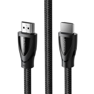 Кабель HDMI Ugreen HD140 HDMI to HDMI, 1.5 m, v2.1 UltraHD 8K-3D Braided Nylon Black 80402
