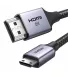 Кабель HDMI Ugreen HD163 miniHDMI to HDMI, 2 m, v2.1 UltraHD 8K-3D Braided Nylon Black 15515
