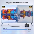 Кабель HDMI Ugreen HD163 miniHDMI to HDMI, 2 m, v2.1 UltraHD 8K-3D Braided Nylon Black 15515 Кабель HDMI Ugreen HD163 miniHDMI to HDMI, 2 m, v2.1 UltraHD 8K-3D Braided Nylon Black 15515