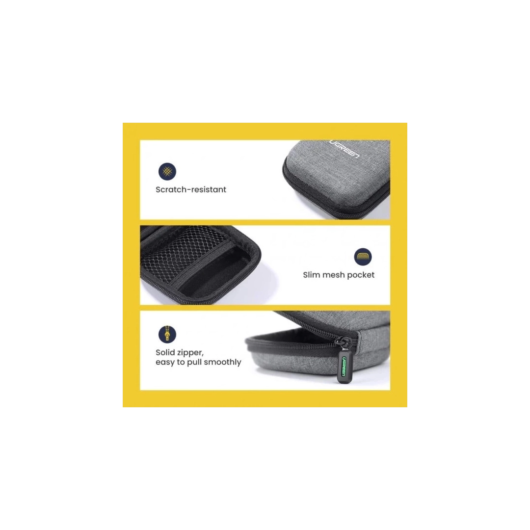 Чохол для навушників Ugreen LP128 Earphone Carrying Case Gray 70577 Чохол для навушників Ugreen LP128 Earphone Carrying Case Gray 70577