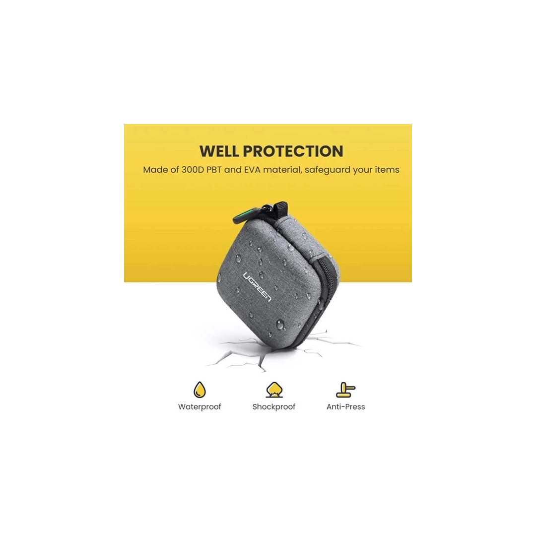Чохол для навушників Ugreen LP128 Earphone Carrying Case Gray 70577 Чохол для навушників Ugreen LP128 Earphone Carrying Case Gray 70577