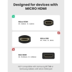 Кабель HDMI Ugreen Micro HDMI До HDMI HDMI Adapter Cable, 22 cm Black 20134 Кабель HDMI Ugreen Micro HDMI До HDMI HDMI Adapter Cable, 22 cm Black 20134