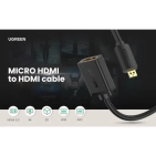 Кабель HDMI Ugreen Micro HDMI До HDMI HDMI Adapter Cable, 22 cm Black 20134 Кабель HDMI Ugreen Micro HDMI До HDMI HDMI Adapter Cable, 22 cm Black 20134