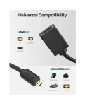 Кабель HDMI Ugreen Micro HDMI До HDMI HDMI Adapter Cable, 22 cm Black 20134