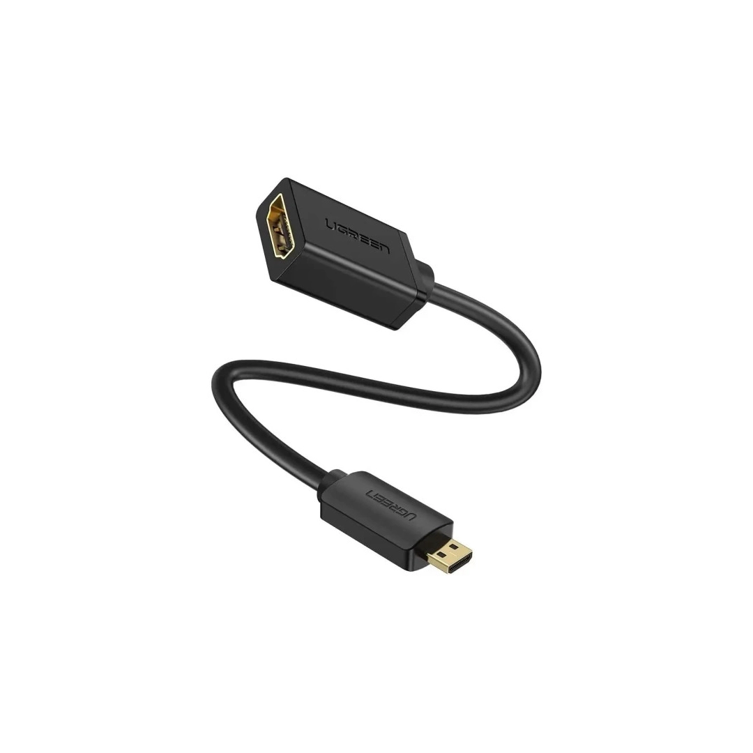 Кабель HDMI Ugreen Micro HDMI До HDMI HDMI Adapter Cable, 22 cm Black 20134