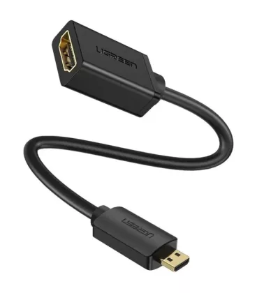 Кабель HDMI Ugreen Micro HDMI До HDMI HDMI Adapter Cable, 22 cm Black 20134