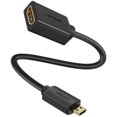 Кабель HDMI Ugreen Micro HDMI До HDMI HDMI Adapter Cable, 22 cm Black 20134
