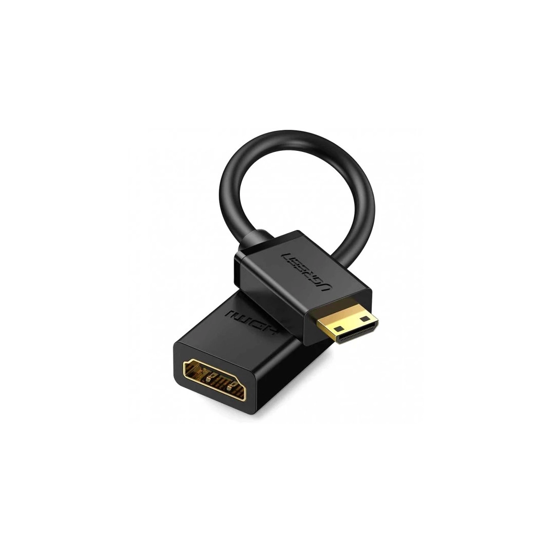 Кабель HDMI Ugreen Mini HDMI До HDMI HDMI Adapter Cable, 22 cm Black 20137