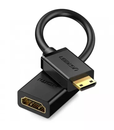 Кабель HDMI Ugreen Mini HDMI До HDMI HDMI Adapter Cable, 22 cm Black 20137
