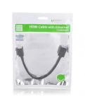 Кабель HDMI Ugreen Mini HDMI Male to HDMI Female Adapter Cable, 22 cm Black 20137