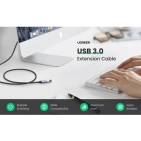Подовжувач Ugreen US115 USB-A - USB 3.0 OTG, 0.5m Gray 10494 Подовжувач Ugreen US115 USB-A - USB 3.0 OTG, 0.5m Gray 10494