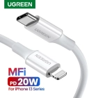 Кабель цифровий Ugreen US171 USB-C to Lightning Cable, 0.25 m White 60746 Кабель цифровий Ugreen US171 USB-C to Lightning Cable, 0.25 m White 60746