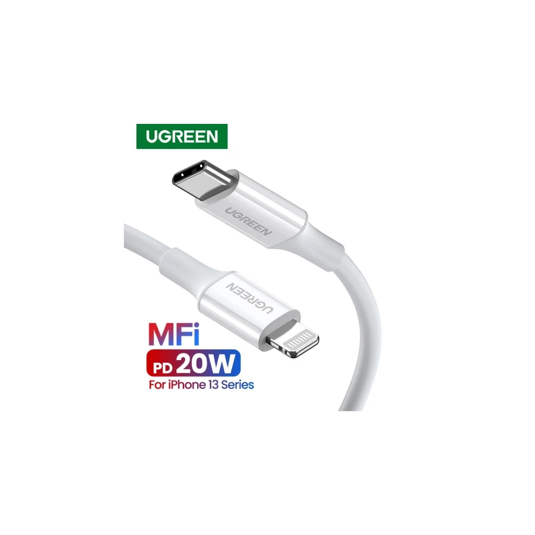 Кабель цифровий Ugreen US171 USB-C to Lightning Cable, 0.25 m White 60746 Кабель цифровий Ugreen US171 USB-C to Lightning Cable, 0.25 m White 60746