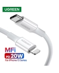 Кабель цифровий Ugreen US171 USB-C to Lightning Cable, 0.25 m White 60746