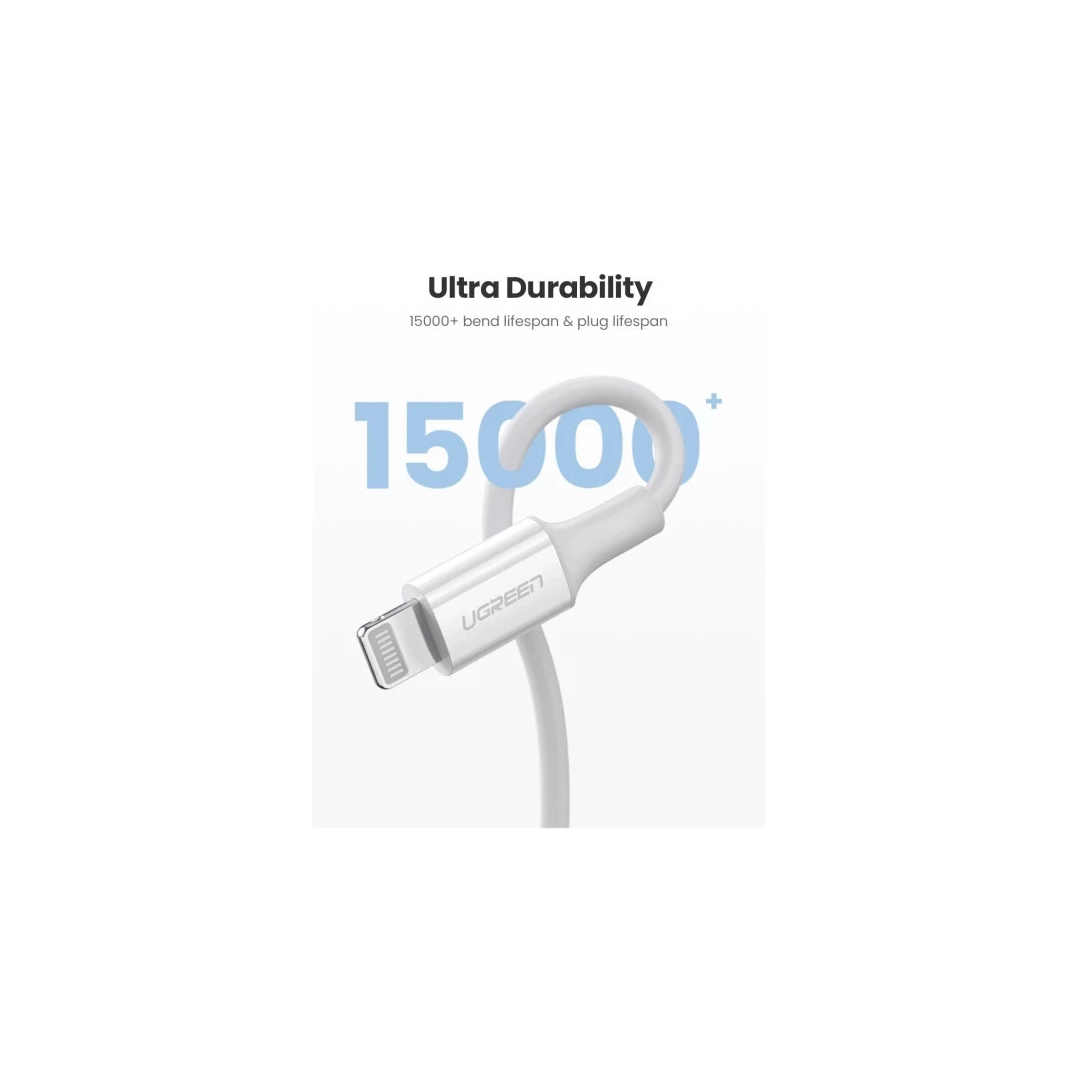 Кабель цифровий Ugreen US171 USB-C to Lightning Cable, 0.25 m White 60746 Кабель цифровий Ugreen US171 USB-C to Lightning Cable, 0.25 m White 60746