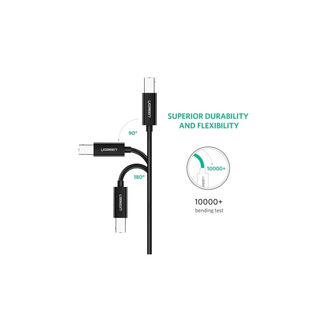 Кабель цифровий Ugreen US241 USB Type-C - USB Type-B, 1 m Black 80811 Кабель цифровий Ugreen US241 USB Type-C - USB Type-B, 1 m Black 80811