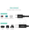 Кабель цифровий Ugreen US241 USB Type-C - USB Type-B, 1 m Black 80811