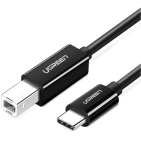 Кабель цифровий Ugreen US241 USB Type-C - USB Type-B, 1 m Black 80811 Кабель цифровий Ugreen US241 USB Type-C - USB Type-B, 1 m Black 80811