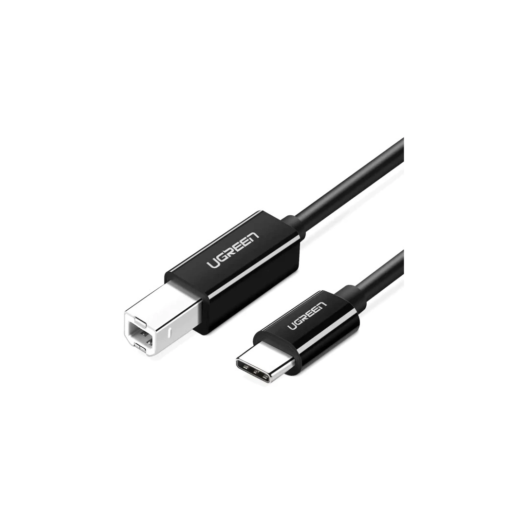 Кабель цифровий Ugreen US241 USB Type-C - USB Type-B, 1 m Black 80811