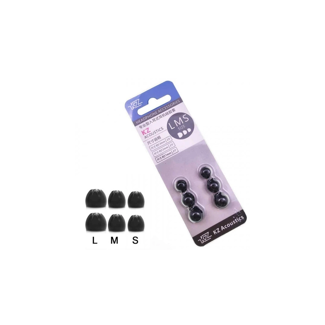 Амбушюри Knowledge Zenith Silicone eartips Black (3 pairs)