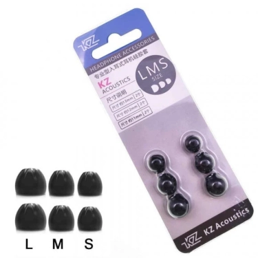 Амбушюри Knowledge Zenith Silicone eartips Black (3 pairs)