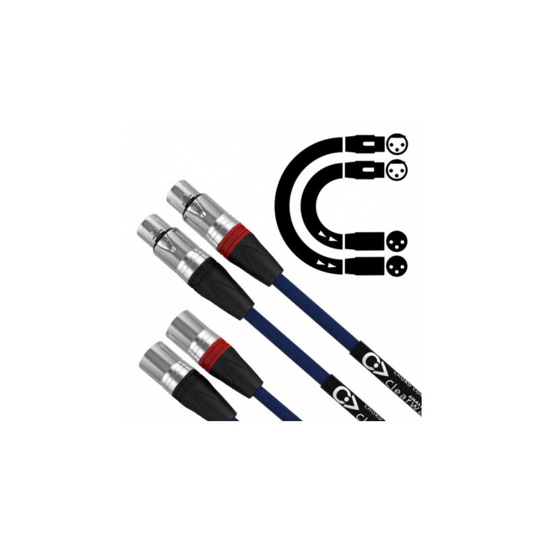 Аудіокабель Chord ClearwayX 2XLR to 2XLR 1m Аудіокабель Chord ClearwayX 2XLR to 2XLR 1m