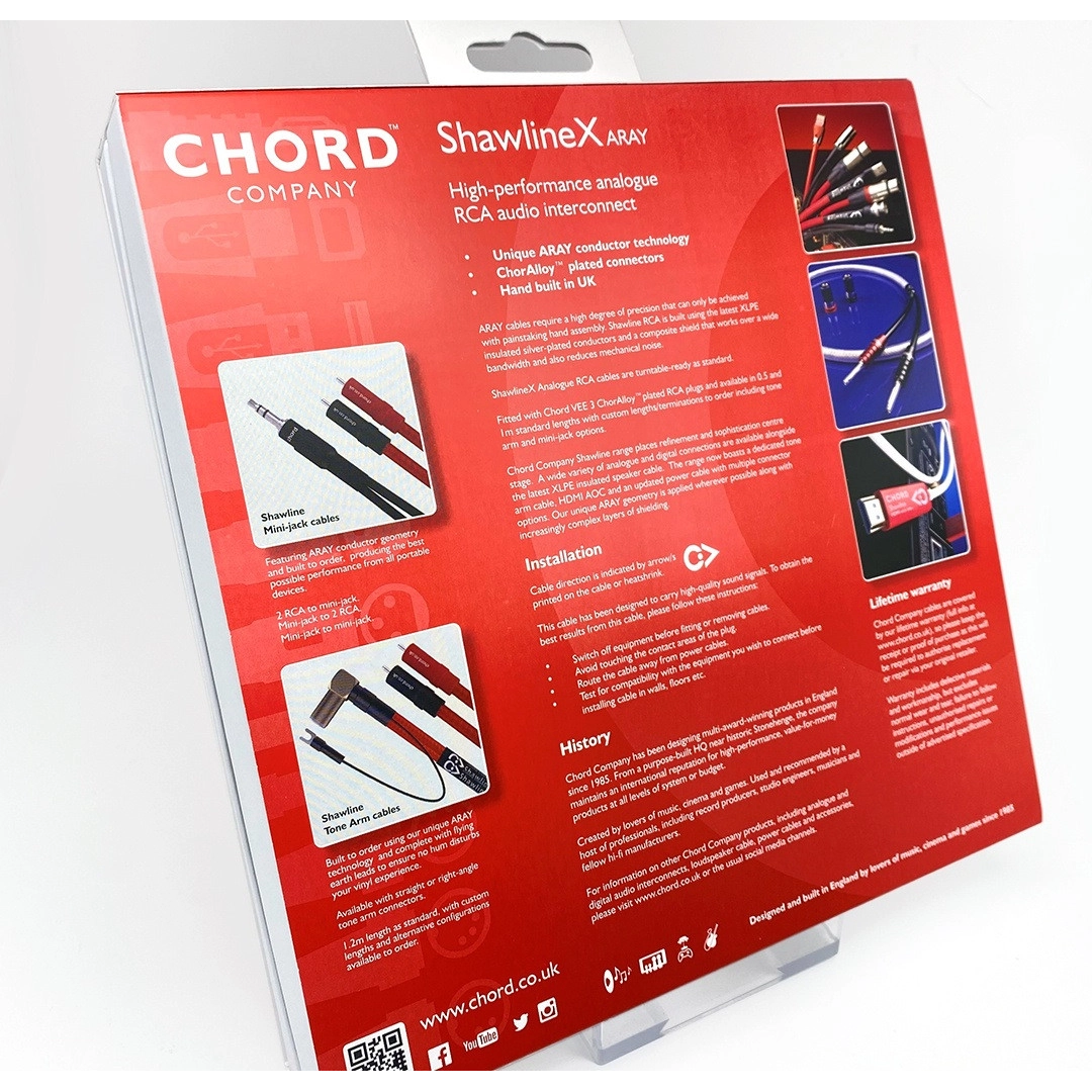 Аудіокабель Chord ShawlineX 2RCA to 2RCA 1m Аудіокабель Chord ShawlineX 2RCA to 2RCA 1m