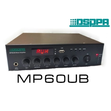 DSPPA MP60UB – це міні-цифровий підсилювач 60Вт Class D, висотою 1,5U з USB/FM та Bluetooth