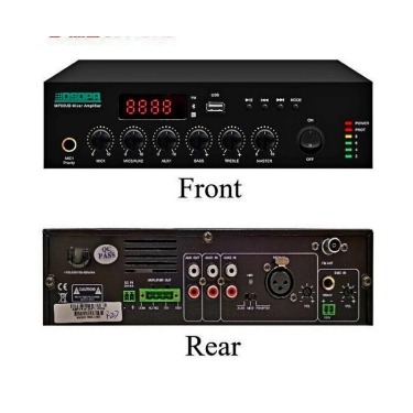 DSPPA MP60UB – це міні-цифровий підсилювач 60Вт Class D, висотою 1,5U з USB/FM та Bluetooth