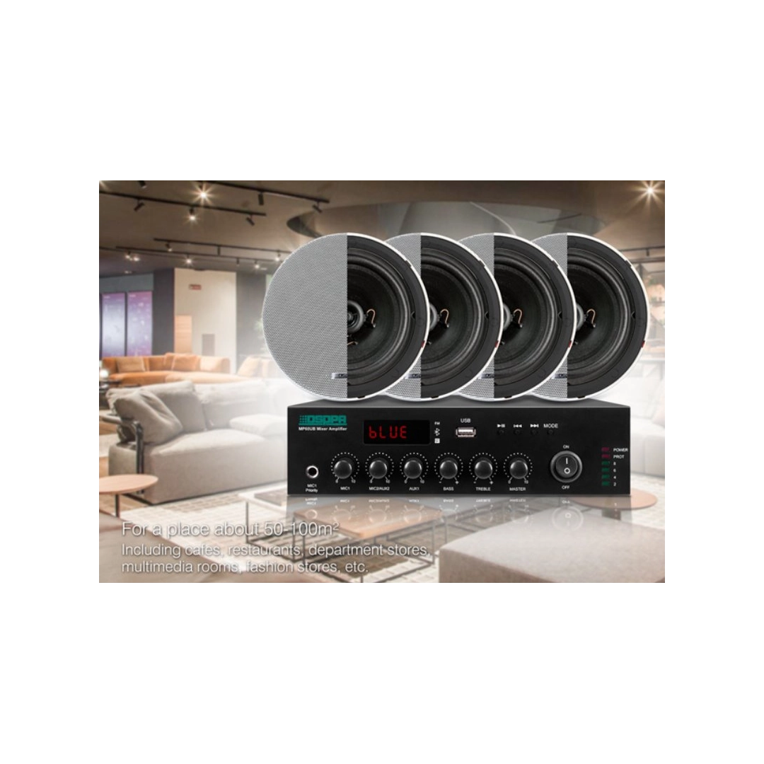 DSPPA MP60UB – це міні-цифровий підсилювач 60Вт Class D, висотою 1,5U з USB/FM та Bluetooth DSPPA MP60UB – це міні-цифровий підсилювач 60Вт Class D, висотою 1,5U з USB/FM та Bluetooth