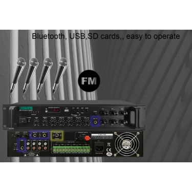 DSPPA MP210U 60Вт 6-зонний підсилювач з USB/SD/FM/Bluetooth