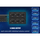 DSPPA DMA6350U 350Вт, 6-зонний цифровий мікшер-підсилювач з віддаленою станцією пейджингу