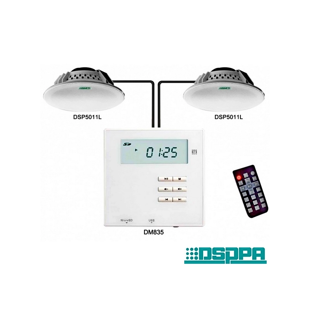 DSPPA M2W - compact, frameless, ceiling loudspeaker system