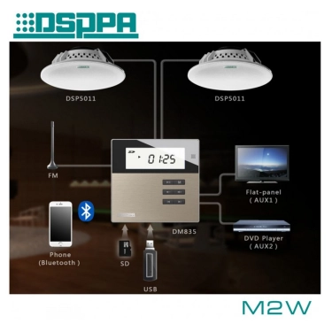 DSPPA M2W – компактна, система з безрамковими, стельовими гучномовцями