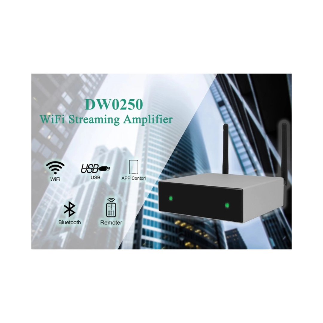 DSPPA DW0250 Мережевий аудіоплеєр з підсилювачем 2*50Вт на 4Ом потокового аудіо з Wi-Fi та Bluetooth 5.0 для стримінгу DSPPA DW0250 Мережевий аудіоплеєр з підсилювачем 2*50Вт на 4Ом потокового аудіо з Wi-Fi та Bluetooth 5.0 для стримінгу