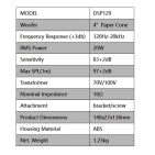 DSPPA DSP129B Мініатюрний коаксіальний динамік потужністю 20Вт\100В