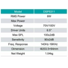 DSPPA DSP5311B 6,5-дюймовий стельовий динамік для поверхневого монтажу колір чорний DSPPA DSP5311B 6,5-дюймовий стельовий динамік для поверхневого монтажу колір чорний