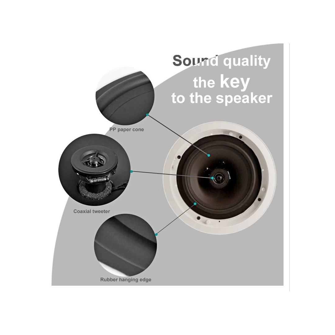 DSPPA DSP5012 Коаксіальний безрамний стельовий динамік потужністю 35Вт/100В