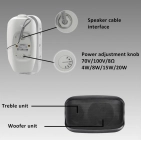 DSPPA DSP2601W 20Вт Водонепроникний вуличний настінний динамік IP65 DSPPA DSP2601W 20Вт Водонепроникний вуличний настінний динамік IP65